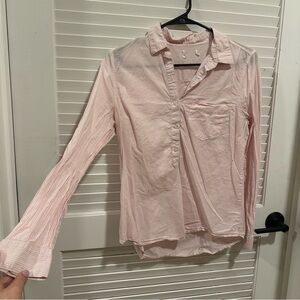Pink Button-Up Women's Top